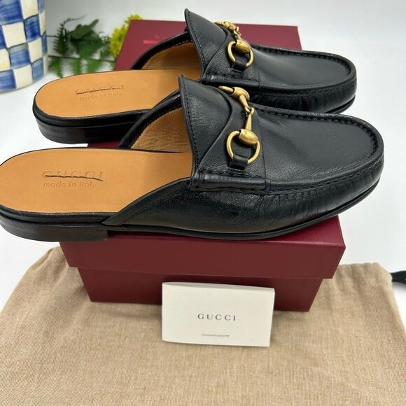 Men’s Gucci horse bit Roos  slip on loafers size 8, made in Italy